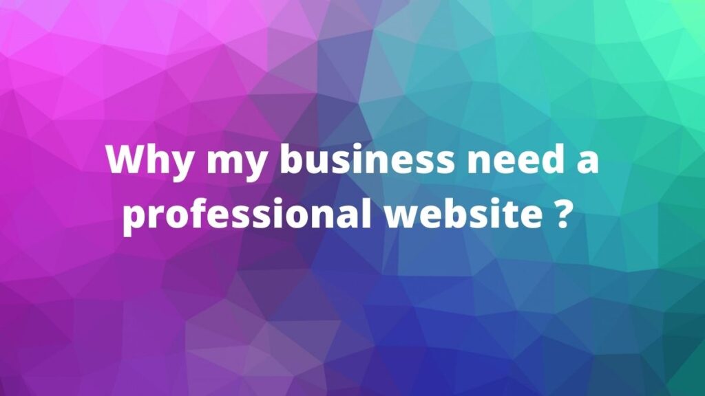 Read more about the article Why business need professional website ? #1